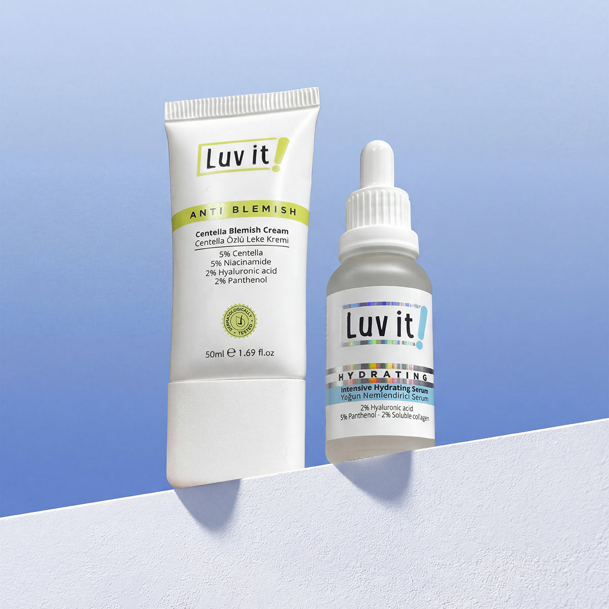 Yoğun Nemlendirici Serum ve Centella Özlü Leke Kremi Seti