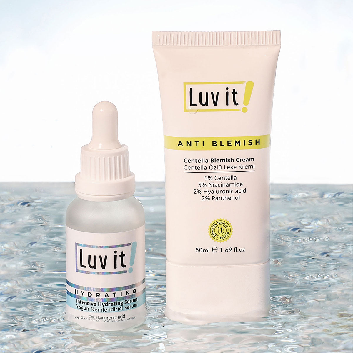 Yoğun Nemlendirici Serum ve Centella Özlü Leke Kremi Seti