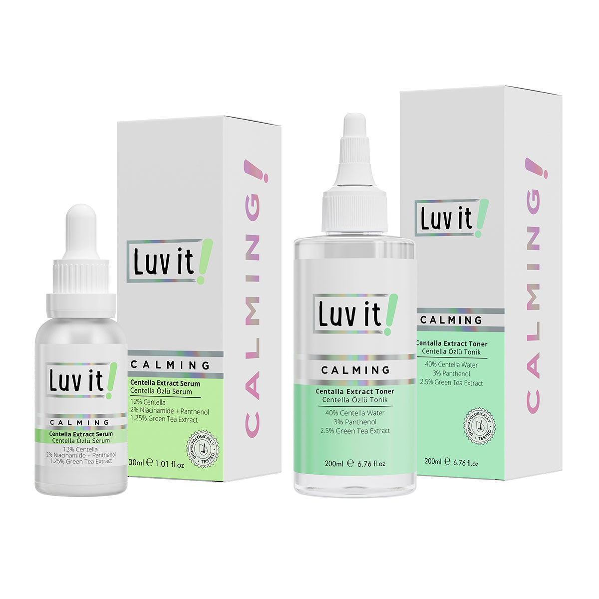 Centella Özlü Onarıcı Serum ve Tonik 2'li Cilt Bakım seti