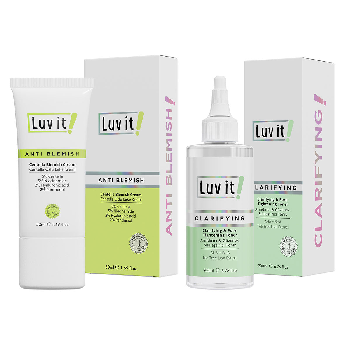 Leke ve Sivilce Karşıtı Gözenek Sıkılaştırıcı 2’li Cilt Bakım Seti