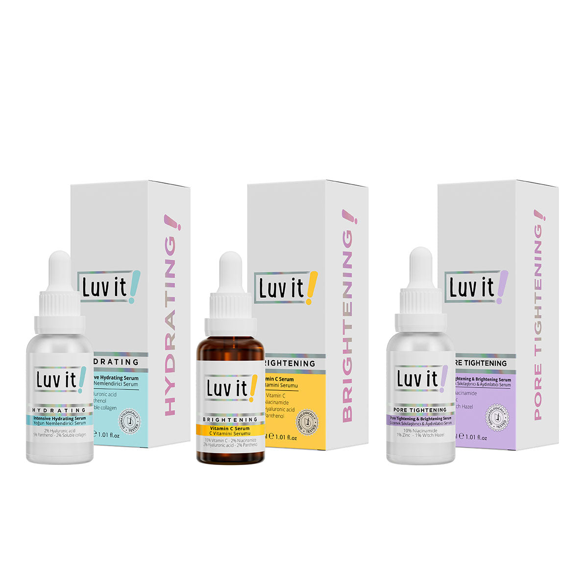 Cilt Tonu Eşitleyici Yoğun Nemlendirici ve Gözenek Sıkılaştırıcı 3’lü Cilt Bakım Seti