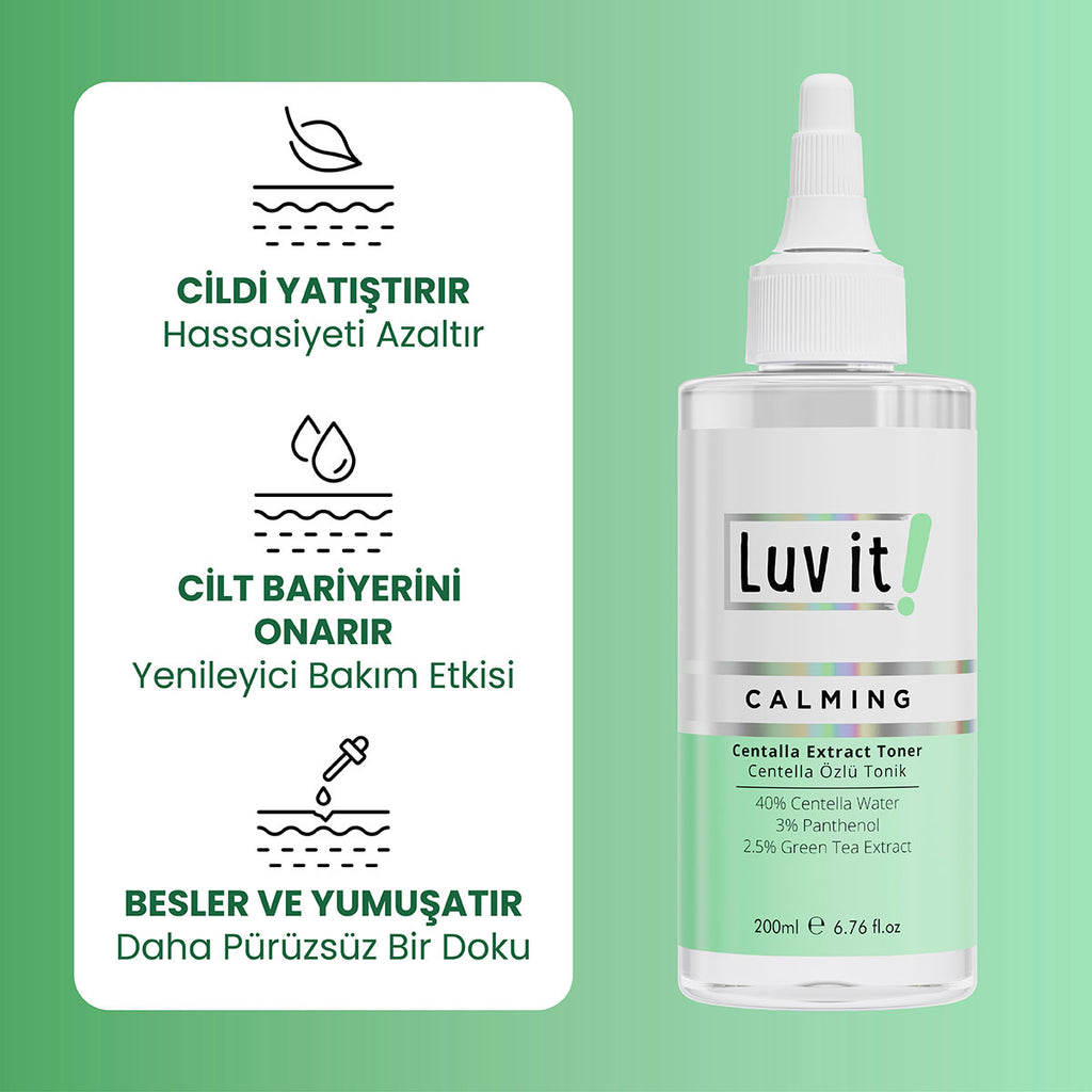 Centella Özlü Leke Hassasiyet ve Kızarıklık Karşıtı 3'lü Cilt Bakım Seti – ürün faydalarını açıklayan bilgi görseli (3. slayt)