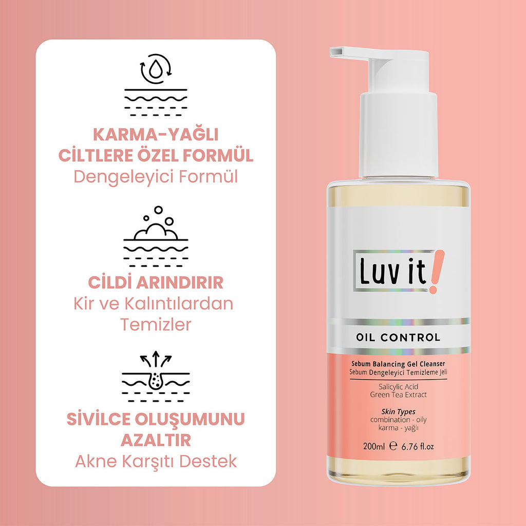 Çift Aşamalı Temizlik Sağlayan Sebum Dengeleyici Cilt Bakım Seti (Karma-Yağlı Ciltler) – ürün faydalarını açıklayan bilgi görseli