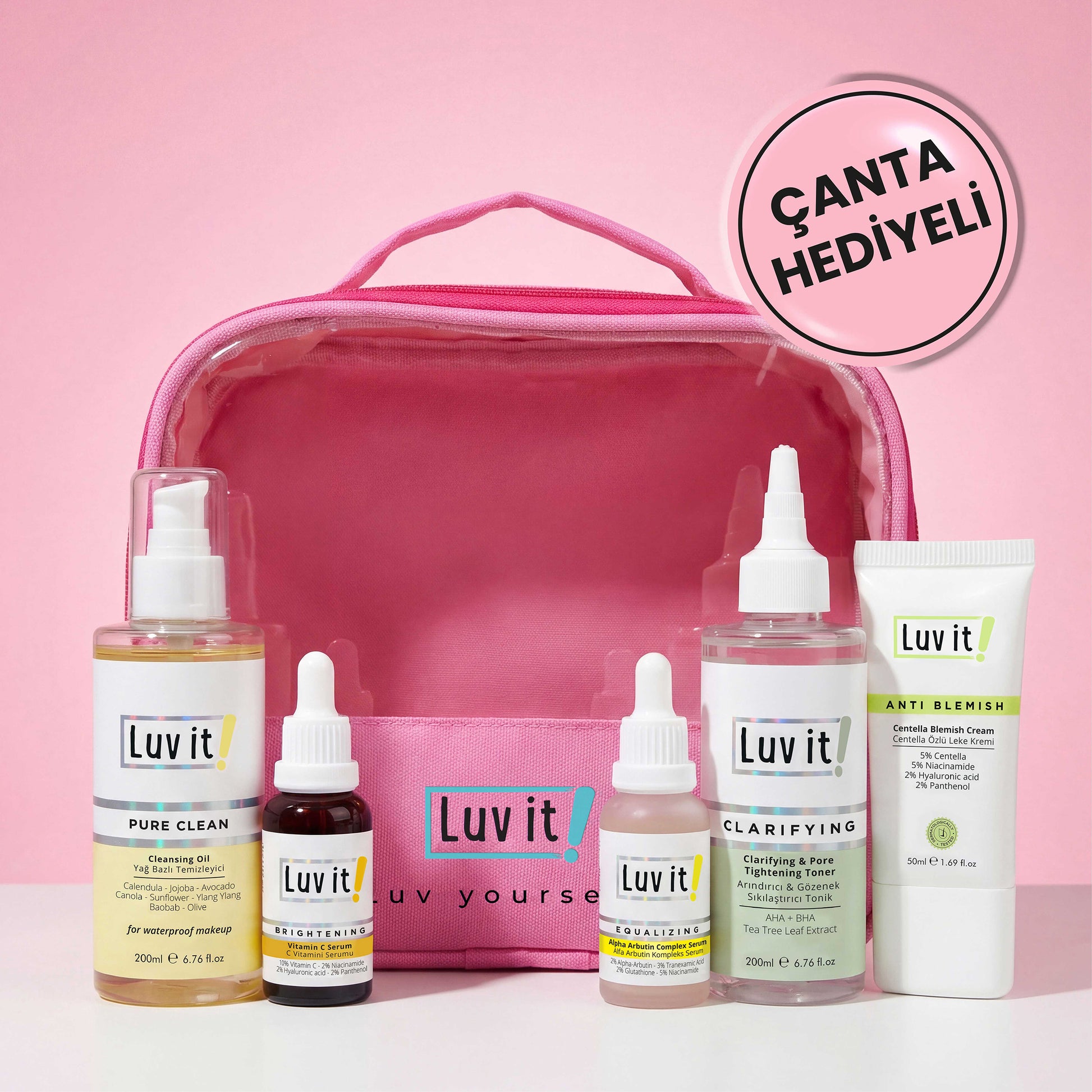 Leke Karşıtı Cilt Bakım Seti - Çanta Hediyeli