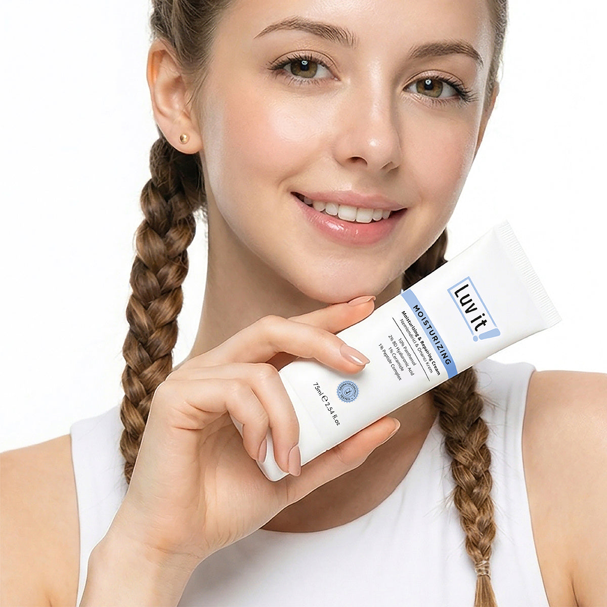 Nemlendirici & Onarıcı Krem – günlük cilt bakım rutininde kullanımı gösteren lifestyle fotoğrafı