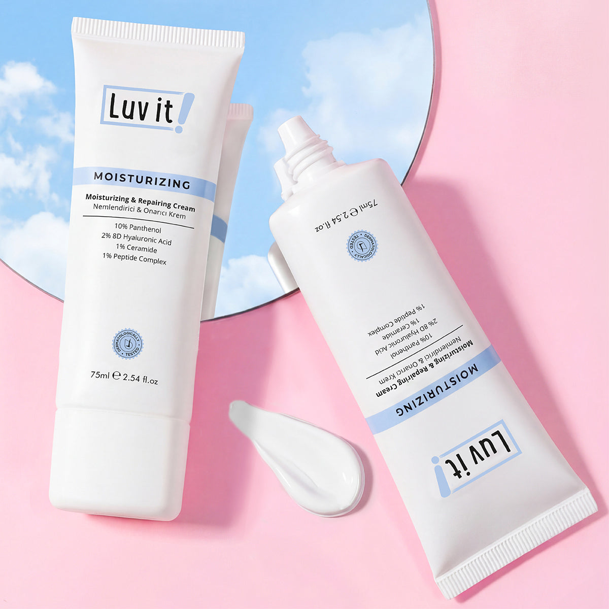 Nemlendirici & Onarıcı Krem – krem/losyon tüpü ya da kavanozu ön cephe ürün fotoğrafı