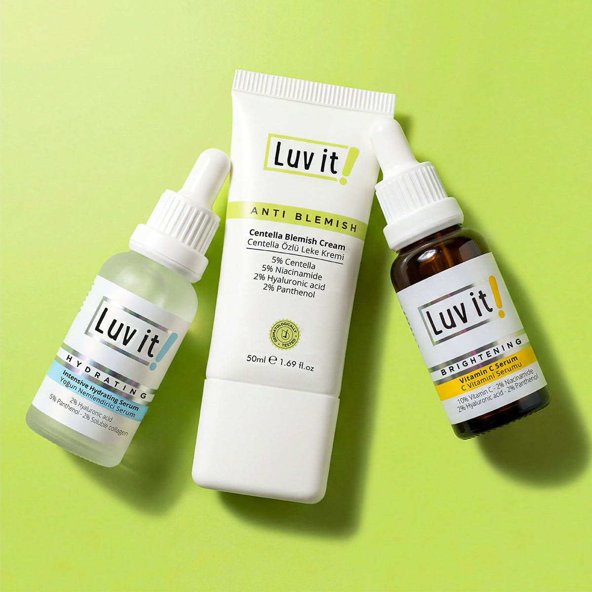 Yoğun Nemlendirici Serum, Centella Özlü Leke Kremi ve C Vitamini