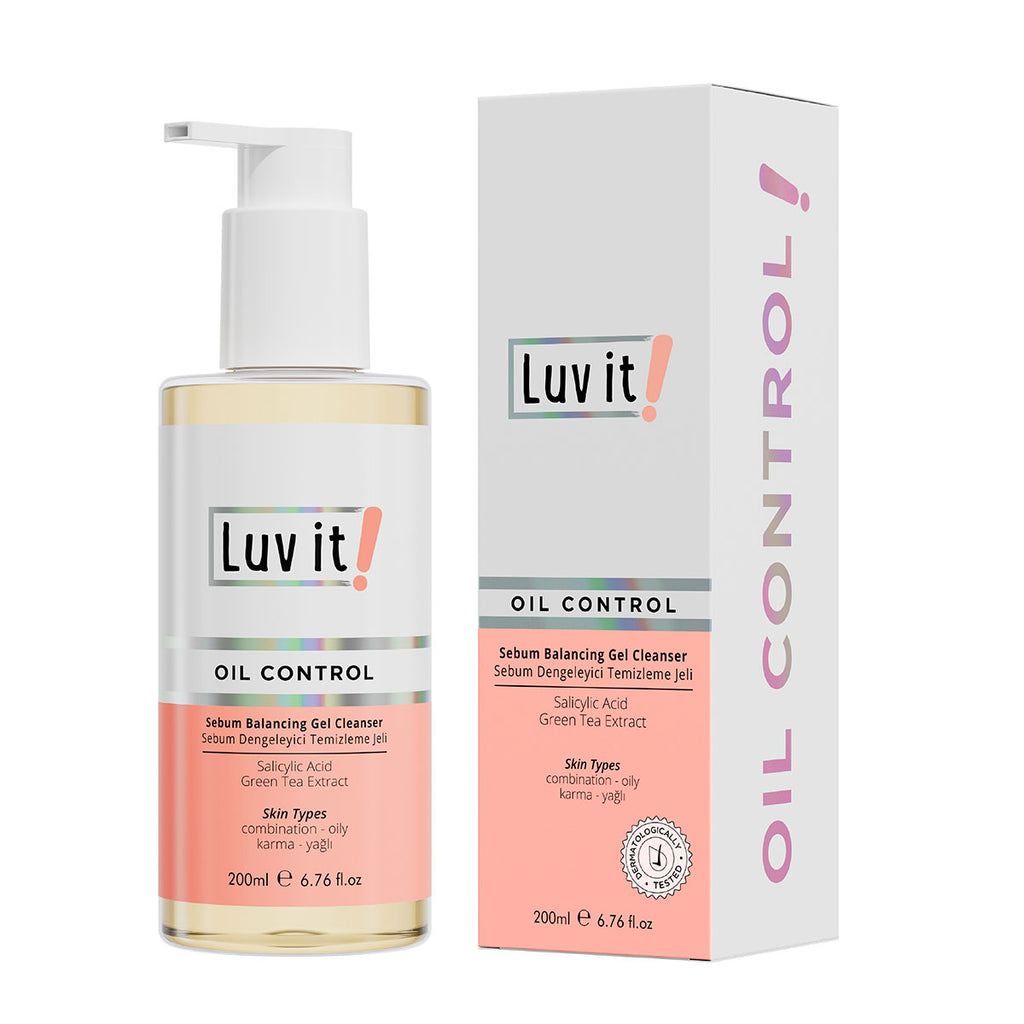 Sebum Dengeleyici Temizleme Jeli – temiz beyaz arka planda ürün ambalajı, e-ticaret ürün görseli