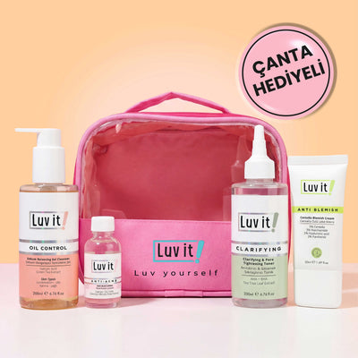 Sivilce Karşıtı Cilt Bakım Seti - Çanta Hediyeli
