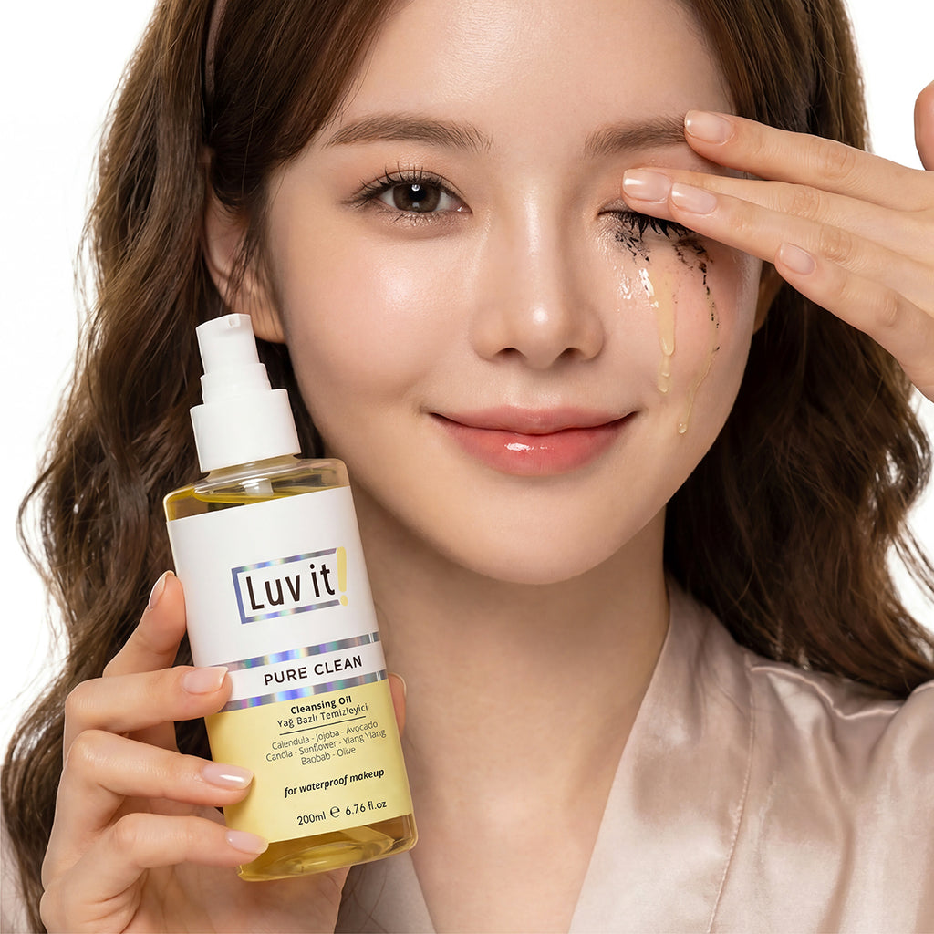 Yağ Bazlı Temizleyici – günlük cilt bakım rutininde kullanımı gösteren lifestyle fotoğrafı