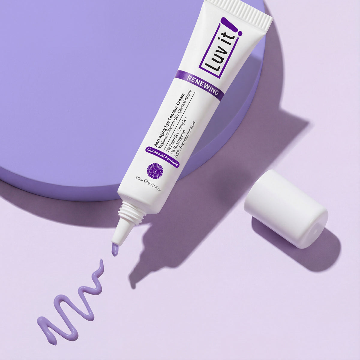 Yaşlanma Karşıtı Göz Çevresi Kremi – krem/losyon tüpü ya da kavanozu ön cephe ürün fotoğrafı