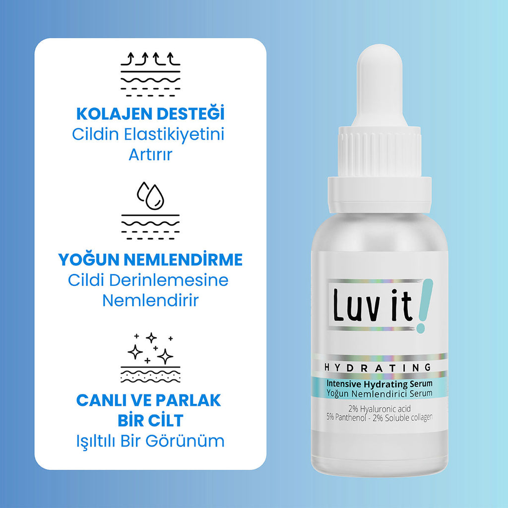 Yoğun Nemlendirme ve Gözenek Sıkılaştırmaya Yönelik 2'li Cilt Bakım Seti – ürün faydalarını açıklayan bilgi görseli